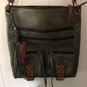 NWT Nino Bossi Leather Caitlin messenger bag